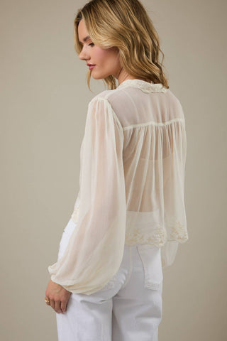 Shear Elegance Blouse - Sugar Co.