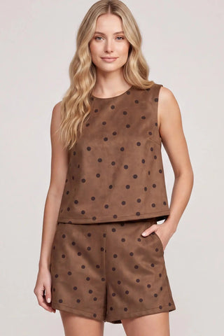 Sienna Suede Top & Shorts Set - Sugar Co.