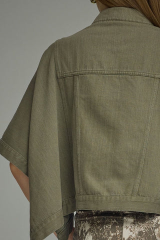 Sierra Denim Jacket Olive - Sugar Co.