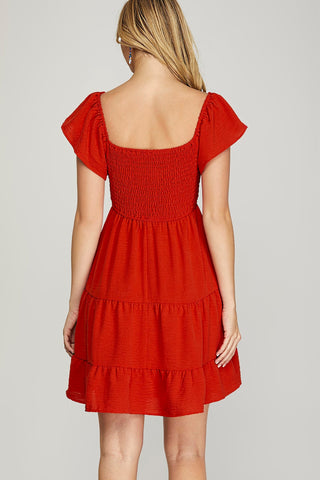 Simply Sweet Dress Red - Sugar Co.