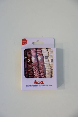 SKINNY SATIN SLEEP SCRUNCHIE SET: COLORED PACK - Sugar Co.