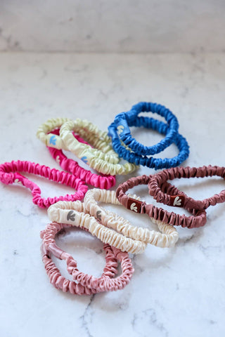 SKINNY SATIN SLEEP SCRUNCHIE SET: COLORED PACK - Sugar Co.