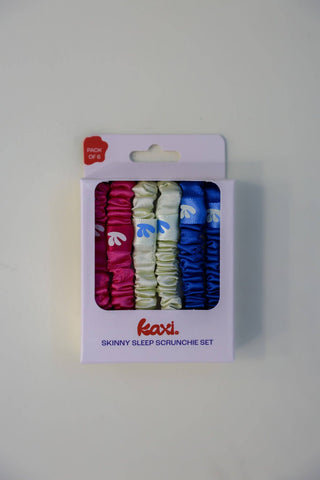 SKINNY SATIN SLEEP SCRUNCHIE SET: COLORED PACK - Sugar Co.