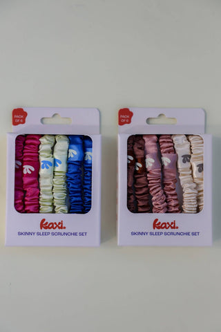 SKINNY SATIN SLEEP SCRUNCHIE SET: COLORED PACK - Sugar Co.