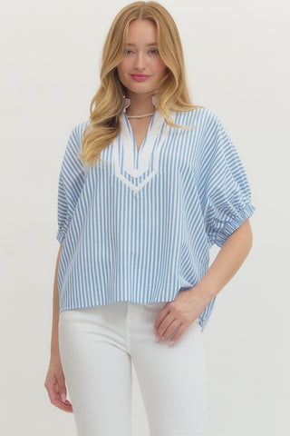 Sky Stripe Dolman Top - Sugar Co.