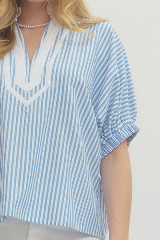 Sky Stripe Dolman Top - Sugar Co.