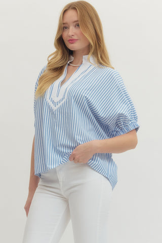 Sky Stripe Dolman Top - Sugar Co.