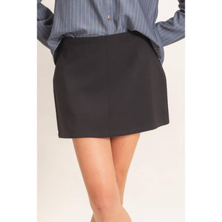 Sleek & Simple Stretch Knit Mini Skort - Sugar Co.