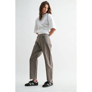 Smoky Leopard Barrel Jean - Sugar Co.