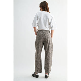 Smoky Leopard Barrel Jean - Sugar Co.
