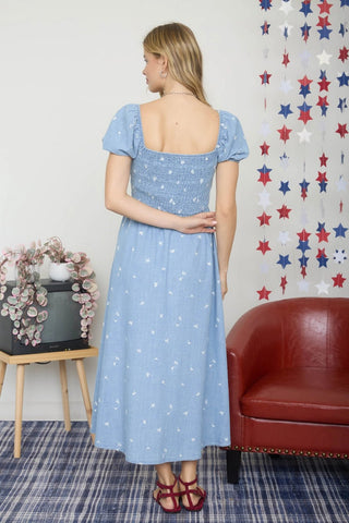 So Sweet Smocked Midi Dress - Sugar Co.