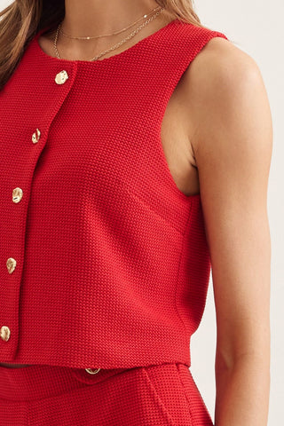 Sparkler Top with Gold Buttons - Sugar Co.