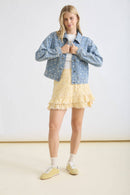 Spring Floral Denim Jacket - Sugar Co.