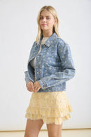 Spring Floral Denim Jacket - Sugar Co.