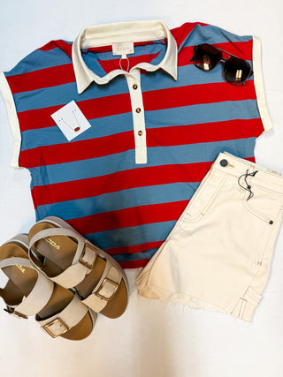 Stars & Stripes Social Polo - Sugar Co.