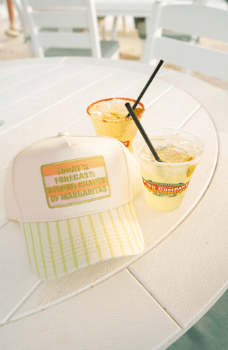 Strong Chance of Margaritas Hat: Green stripe - Sugar Co.