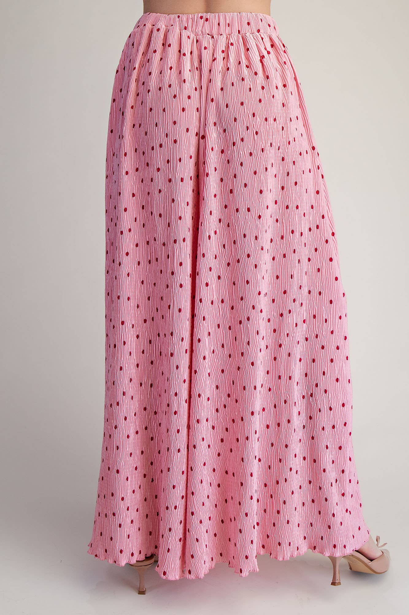 Stunner Polka Dot Pleated Wide - Leg Pants - Sugar Co.