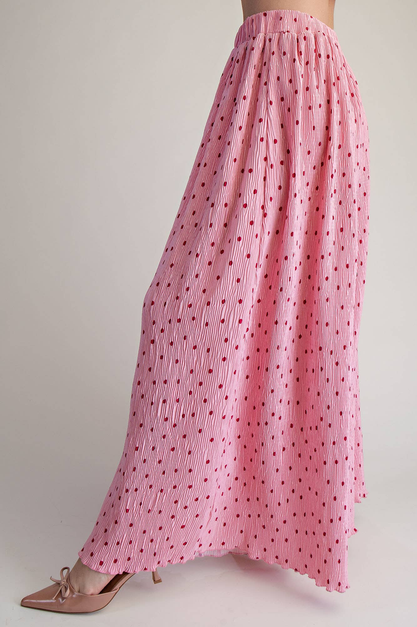 Stunner Polka Dot Pleated Wide - Leg Pants - Sugar Co.