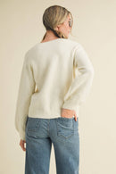 Subtle Floral Sweater - Sugar Co.