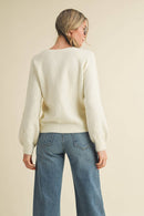 Subtle Floral Sweater - Sugar Co.