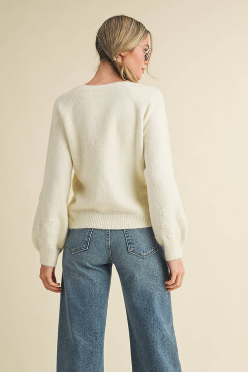 Subtle Floral Sweater - Sugar Co.