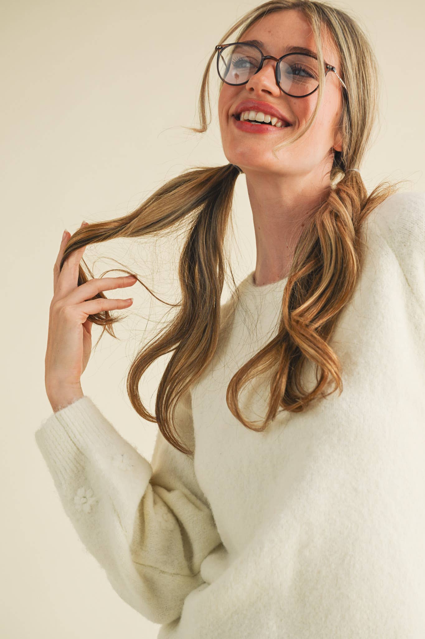 Subtle Floral Sweater - Sugar Co.