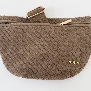 Suede Westlyn Woven Bum Bag: Suede Burgundy - Sugar Co.