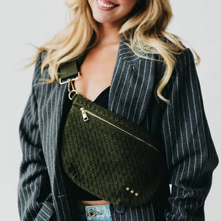 Suede Westlyn Woven Bum Bag: Suede Burgundy - Sugar Co.
