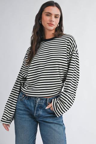 Sugar Stripe Long Sleeve Red - Sugar Co.