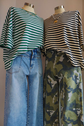 Sugar Stripe Tee: Ivory - Sugar Co.