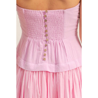 Sunkissed Contrast Maxi Dress Pink - Sugar Co.