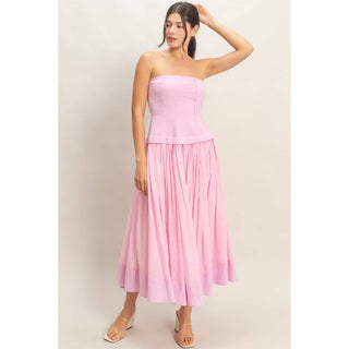 Sunkissed Contrast Maxi Dress Pink - Sugar Co.