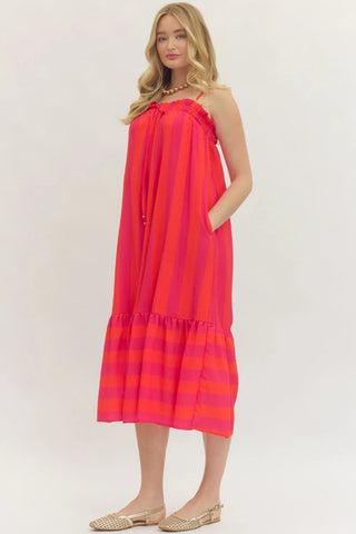 Sunset Sangria Midi Dress - Sugar Co.