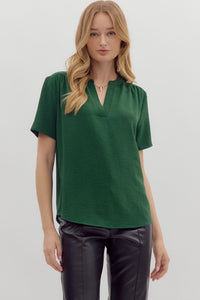 Sutton Blouse Hunter Green