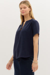 Sutton Blouse Navy