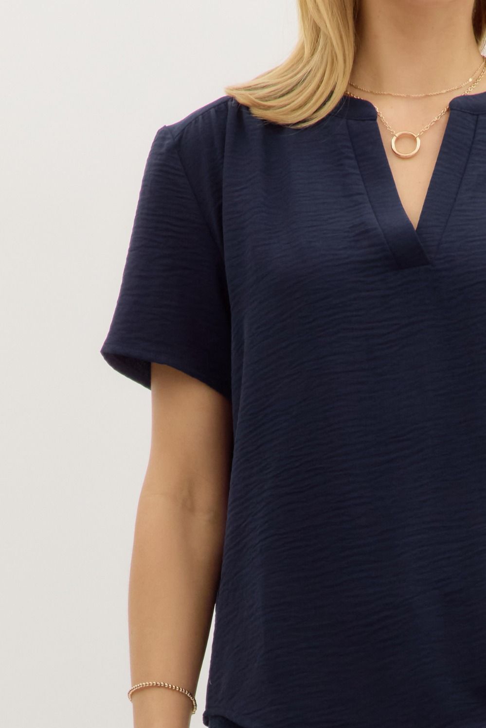 Sutton Blouse Navy - Sugar Co.