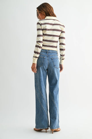 Sutton Seamed Straight Jeans - Sugar Co.