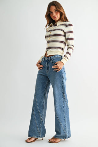 Sutton Seamed Straight Jeans - Sugar Co.