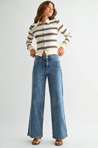 Sutton Seamed Straight Jeans - Sugar Co.