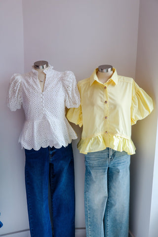 Sweet Magnolia Eyelet Blouse - Sugar Co.