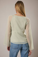 Sweet Sage Tie Blouse - Sugar Co.