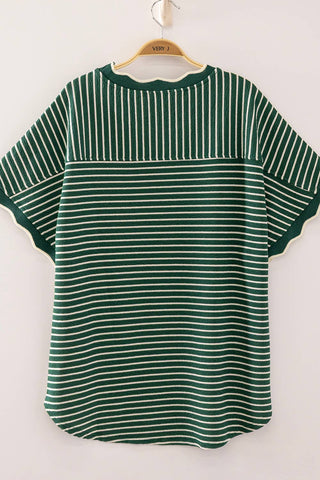 Sweet Scallop Knit White - Sugar Co.