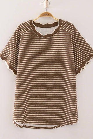 Sweet Scallop Knit White - Sugar Co.