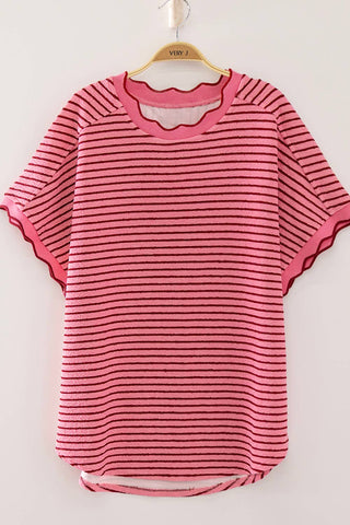 Sweet Scallop Knit White - Sugar Co.