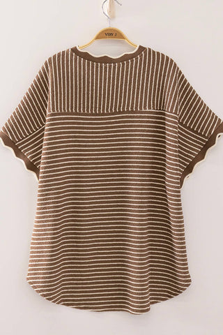 Sweet Scallop Knit White - Sugar Co.