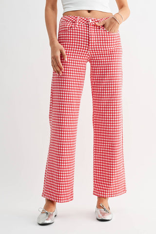 Sweetheart Gingham Jeans - Sugar Co.