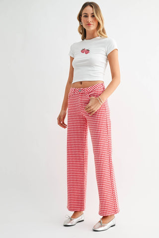 Sweetheart Gingham Jeans - Sugar Co.