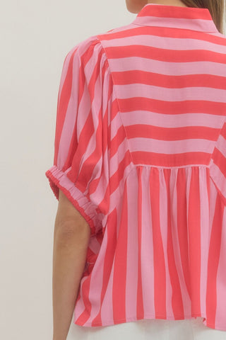 Sweetheart Stripe Top - Sugar Co.