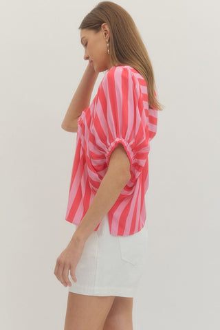 Sweetheart Stripe Top - Sugar Co.