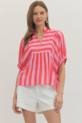 Sweetheart Stripe Top - Sugar Co.